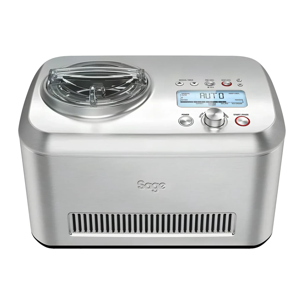 Sorbetière Sage Appliances The Smart Scoop 1L 200W Acier Inoxydable SCI600BSS2EEU1, vue de face: corps en acier brossé