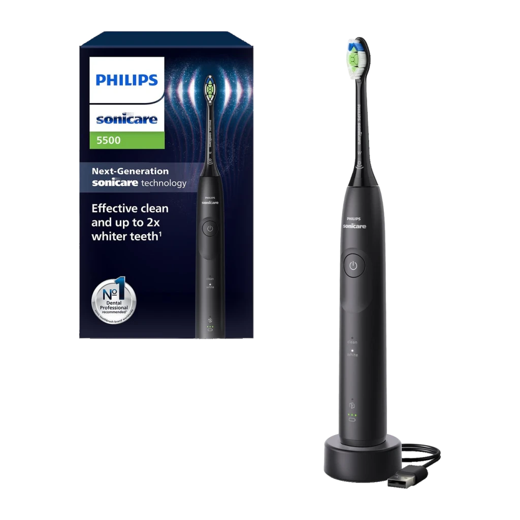 Cepillo Eléctrico Philips Sonicare 5500 21 días 2 Modos Negro HX7111/01