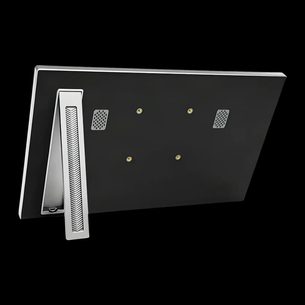 Écran Portable ANMITE 14 pouces WUXGA 1920x1200 IPS 100% sRGB 60Hz Gris A140W04, vue arrière: panneau noir avec pied argenté
