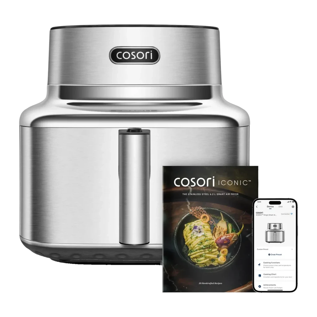 Cosori Iconic Single Smart 6,2L De Acero Inoxidable Con Cesta Libre De Pfas Acero Inoxidable, Leroy Merlin - Imagen 4