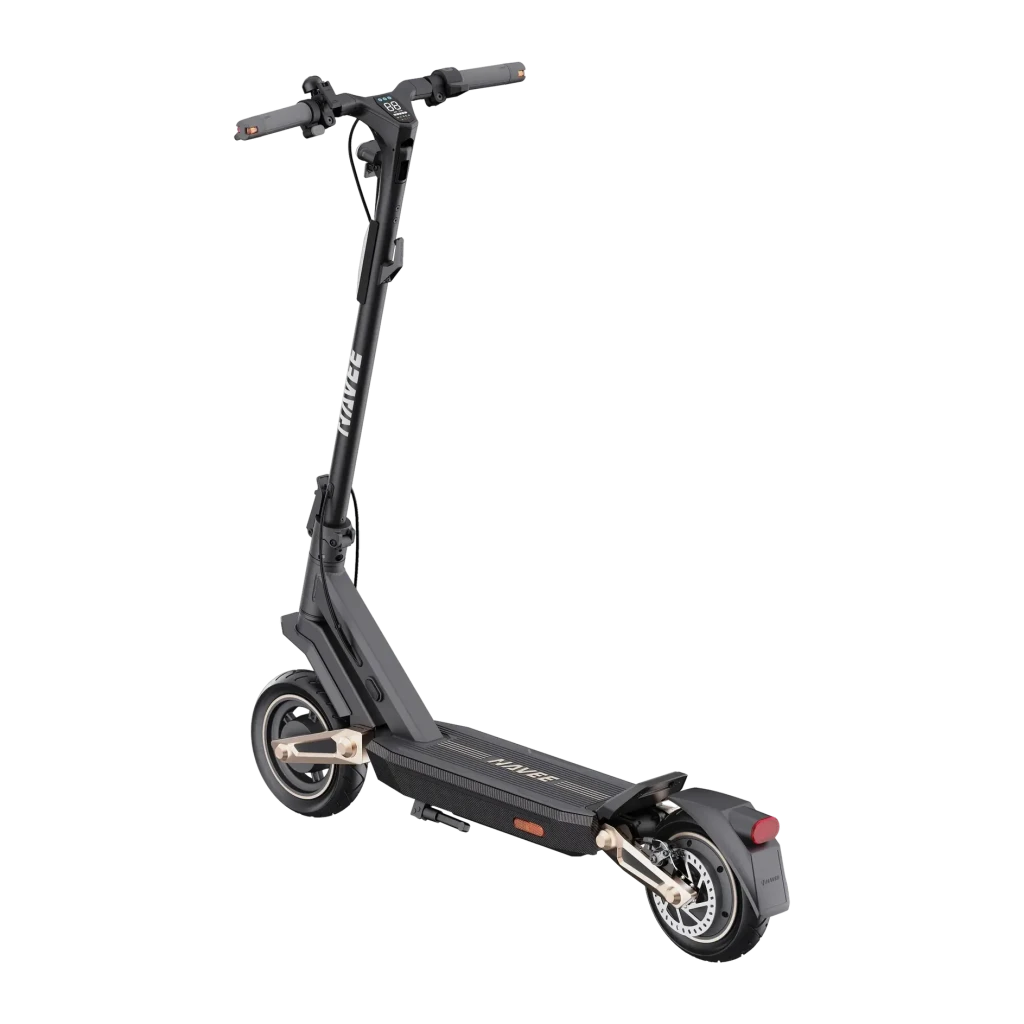 Trotinete Elétrica NAVEE ST3 Pro 500W 75km 20km/h 10 polegadas Preto, vista lateral: guiador com ecrã, deck texturizado