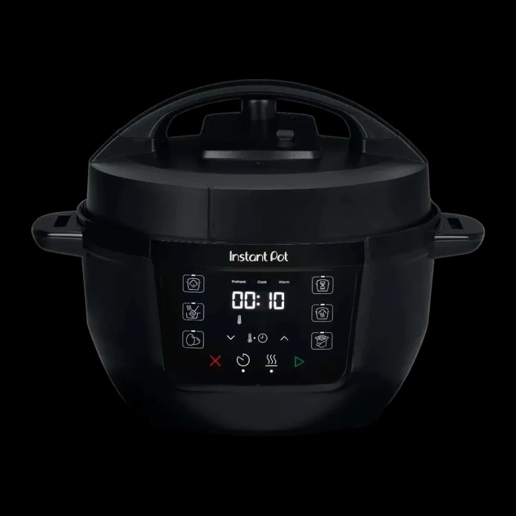 Multicuiseur Instant Pot Classic Mini 3,8L 800W Noir 921267, vue de face: panneau tactile avec affichage numérique, boutons
