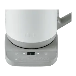 Bouilloire électrique Ninja 1,7L 3000W Blanc KT200EUWH, détail socle: panneau de commande avec écran LED et boutons