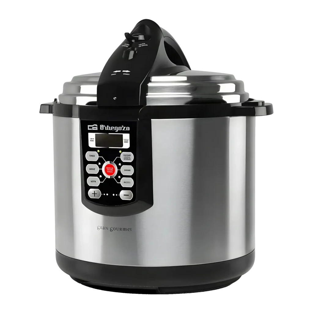 Olla a presión eléctrica Orbegozo HPE 8075 8L 1400W Negro/Acero inoxidable