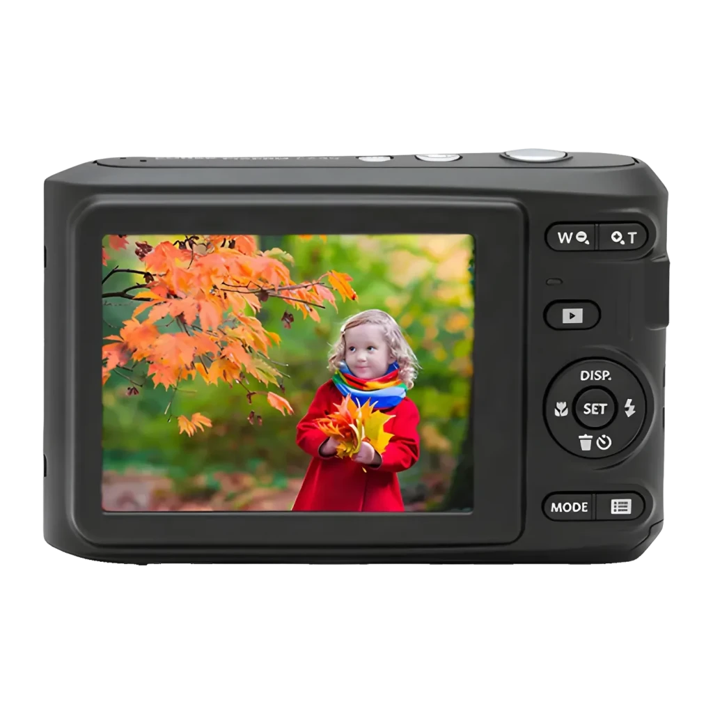 Appareil Photo Compact Kodak PIXPRO FZ45 Blanc CMOS 1/2.3 pouces Full HD 1080p 16MP, vue arrière: écran LCD avec photo