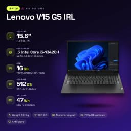 Portátil Lenovo V15 G5 IRL 16GB/512GB 15,6 polegadas FHD Intel Core i5-13420H SSD NVMe PCIe 4.0 Windows 11 Home Preto - características