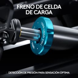 Pedais de simulação Logitech G PRO Racing Pedals Travão Célula de Carga Preto, detalhe: sensor célula de carga 100kg azul