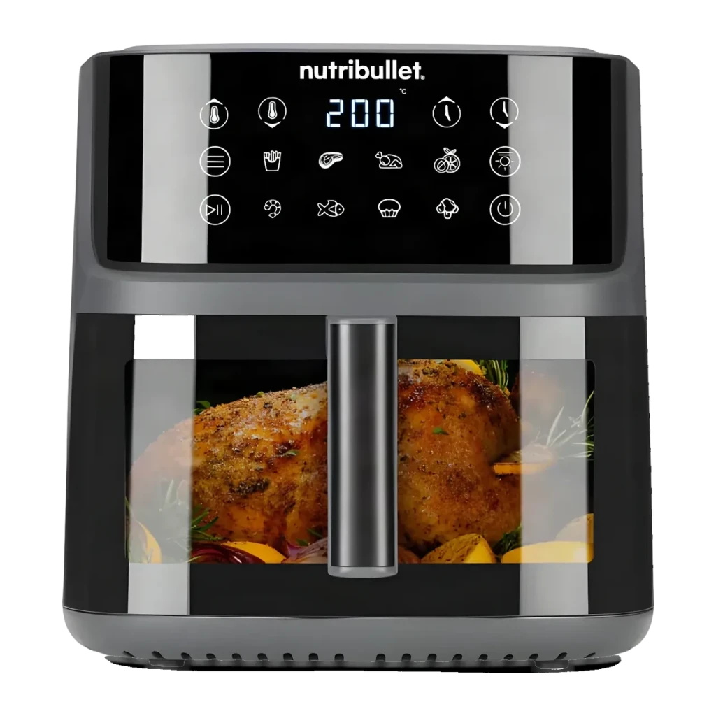 Freidora de aire NutriBullet CrispLite Vision 8L 2000W 8 programas Negro