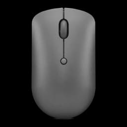 Ratón Lenovo 540 Gris Inalámbrico Ergonómico, vista superior: rueda de scroll y botón central visibles sobre cuerpo