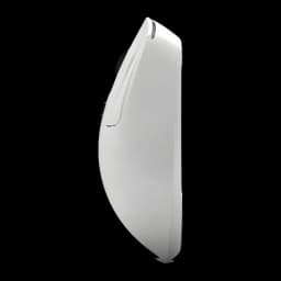 Souris Gaming Krom Klever Sans Fil 10000 DPI Blanc, vue latérale: profil ergonomique, molette et bouton latéral visibles