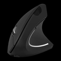 Souris Subblim Glide Vertical Ergo Dual Noir Sans Fil Silencieuse, vue latérale: forme verticale ergonomique, molette