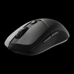 Souris gaming MSI Versa 300W Sans Fil 8000 DPI RGB Noir, vue latérale droite: texture géométrique sur la prise en main