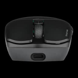Ratón Gaming Corsair Katar Elite Wireless Inalámbrico 26000 DPI RGB Negro, vista frontal: rueda texturizada, iluminación RGB