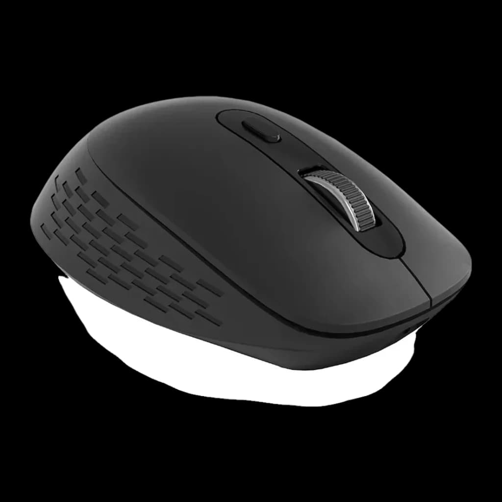 Souris SUBBLIM Curve Ergo Dual Mouse Battery Black Sans Fil Ergonomique, vue latérale: profil ergonomique, texture