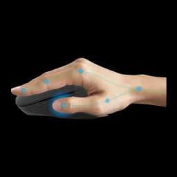 Souris SUBBLIM Curve Ergo Dual Mouse Battery Black Sans Fil Ergonomique, utilisation: main la tenant avec points