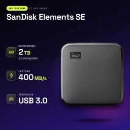 SSD Externe SanDisk Elements SE 2 To USB 3.0 Noir - caractéristiques