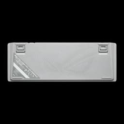 Teclado Gaming ASUS ROG Falchion RX Low Profile Inalámbrico RGB Blanco, vista inferior: base texturizada con patas plegables