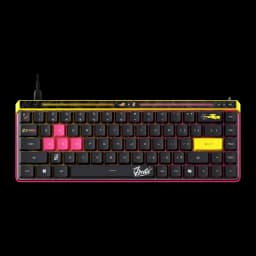 Teclado Gaming ASUS ROG Falchion Ace HFX ZywOo Edition RGB US Layout Preto, vista superior: teclas WASD e assinatura ZywOo