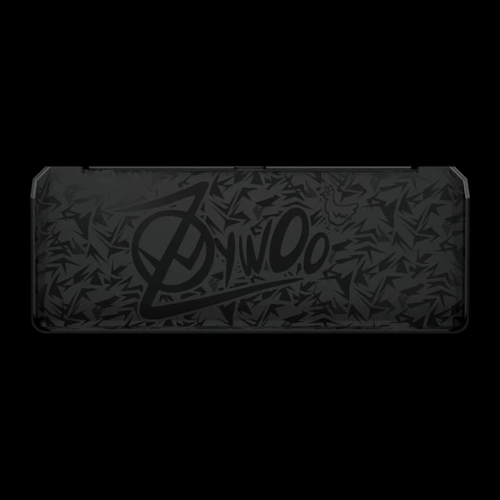 Teclado Gaming ASUS ROG Falchion Ace HFX ZywOo Edition RGB US Layout Preto, vista traseira: carcaça preta com assinatura