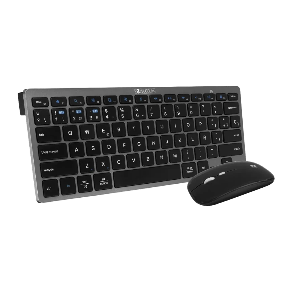 Combo Teclado y Ratón Subblim Negro Inalámbrico Bluetooth + RF Español SUBKBC-OCO020