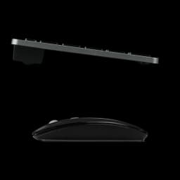 Combo Teclado e Rato Subblim Preto Sem Fios Bluetooth + RF Espanhol SUBKBC-OCO020, vista lateral: perfil fino do teclado