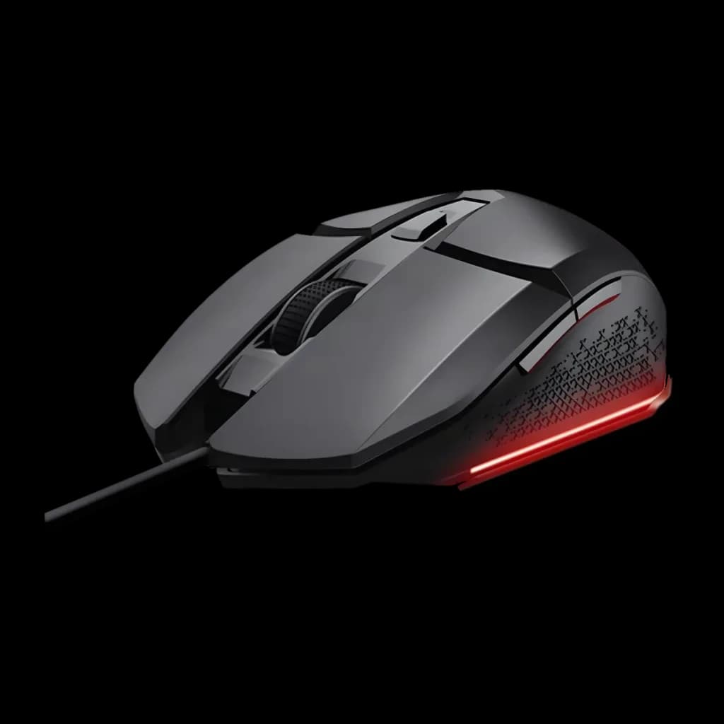 Pack Teclado y Ratón Gaming Trust GXT 798 Thado TKL + Felox Mecánico 6400 DPI RGB Negro, ratón en detalle: vista lateral