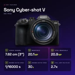 Appareil photo bridge Sony Cyber-shot V Noir Exmor RS CMOS 1 pouce 4K Ultra HD 20,1MP DSC-RX10 - caractéristiques