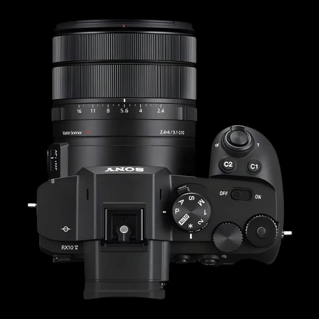 Appareil photo bridge Sony Cyber-shot V Noir Exmor RS CMOS 1 pouce 4K Ultra HD 20,1MP DSC-RX10, vue du dessus: molette