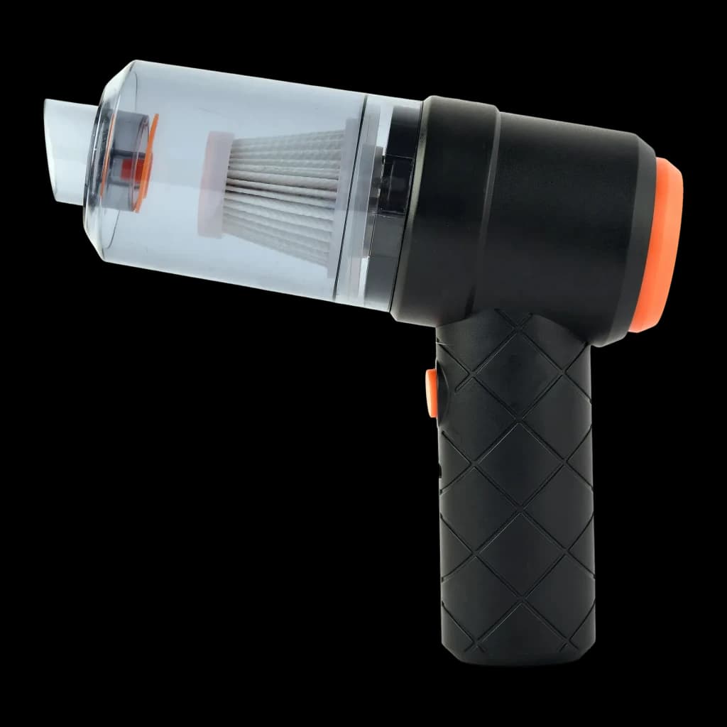 Aspiradora de Mano Gembird Negro Sin Cable 2500Pa 15W 18min CK-MVC-01, vista lateral: filtro HEPA transparente y mango
