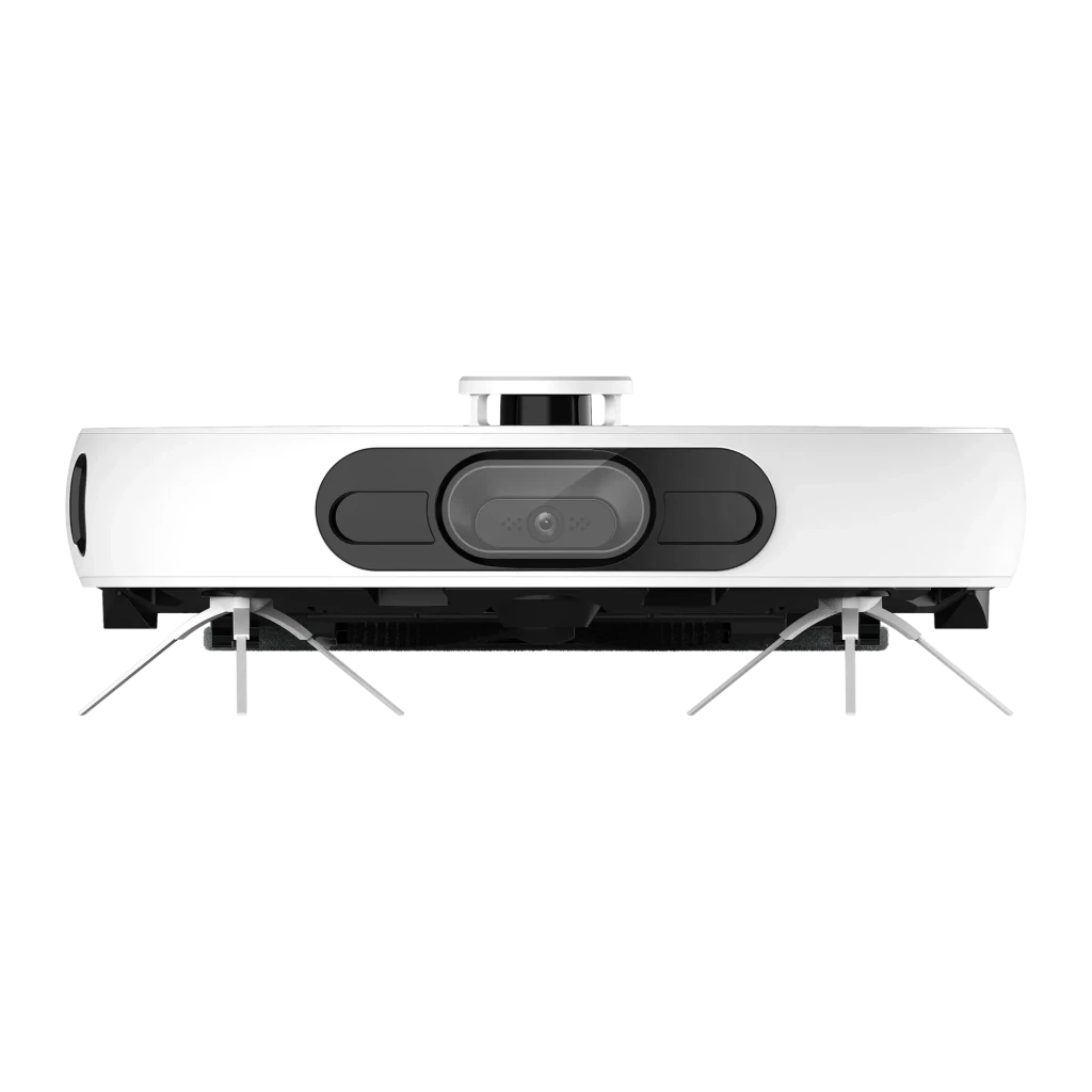 Robot aspirador EZVIZ RS2 Blanco LiDAR D-ToF Friegasuelos Autovaciado 4000Pa, vista frontal: sensor frontal, módulo