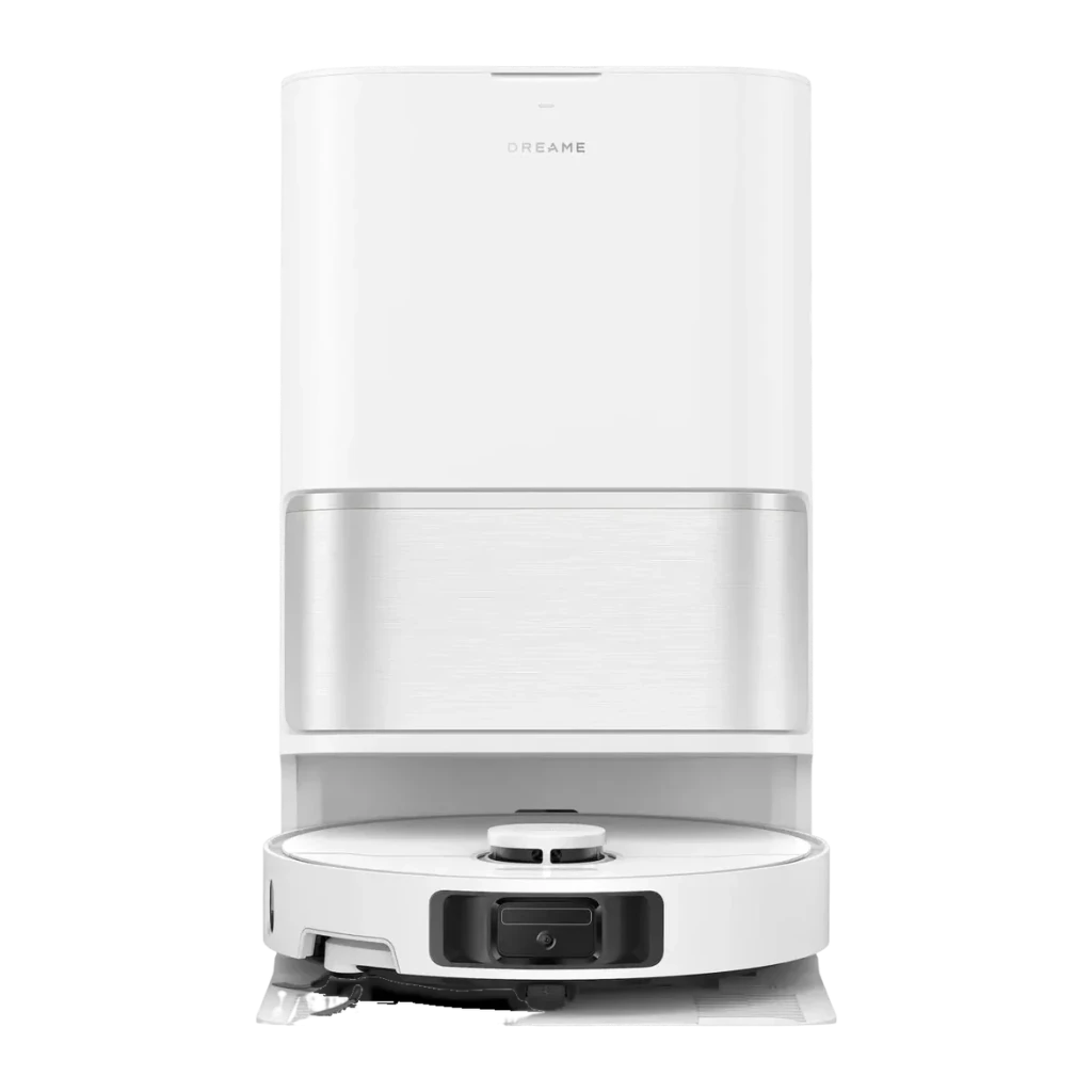 Robot aspirador Dreame L10s Ultra Gen 3 Branco LiDAR Lava Pavimentos Esvaziamento Automático 25000Pa, vista frontal: robô