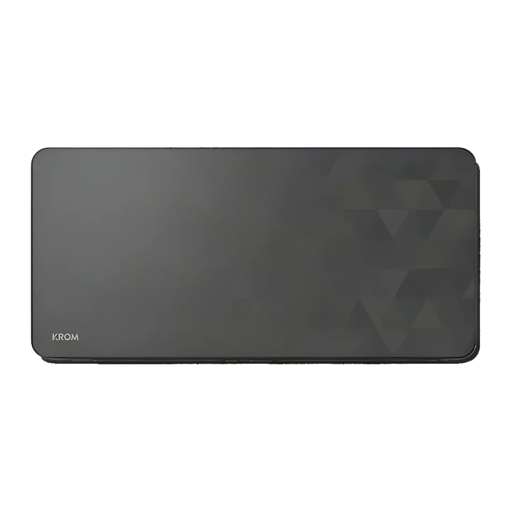 Pack Gaming Krom Klass 4 em 1 Teclado Mecânico TKL 7200 DPI RGB Preto, mousepad vista superior: superfície cinza com padrão