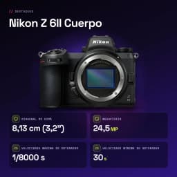 Appareil photo Nikon Z 6II Boîtier Noir Full Frame CMOS 4K Ultra HD 24,5MP - caractéristiques