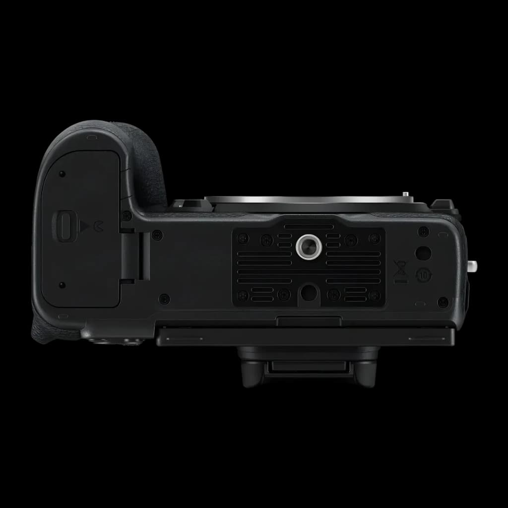 Appareil photo Nikon Z 6II Boîtier Noir Full Frame CMOS 4K Ultra HD 24,5MP, vue du dessous: filetage trépied et grilles