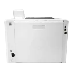 Impressora laser HP Color LaserJet Pro M454dw Frente e Verso Automático Branco, vista traseira: portas USB, rede e conector