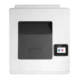 Impressora laser HP Color LaserJet Pro M454dw Frente e Verso Automático Branco, vista superior: bandeja de saída e ecrã
