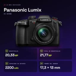 Appareil photo hybride Panasonic Lumix Noir Live MOS Micro 4/3 4K UHD 20,3MP DC-GH5M2 - caractéristiques