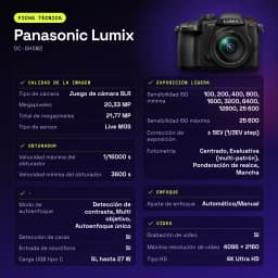 Appareil photo hybride Panasonic Lumix Noir Live MOS Micro 4/3 4K UHD 20,3MP DC-GH5M2 - caractéristiques