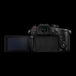Appareil photo hybride Panasonic Lumix Noir Live MOS Micro 4/3 4K UHD 20,3MP DC-GH5M2, vue arrière: écran tactile incliné