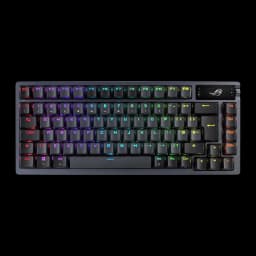 Teclado Gaming ASUS ROG Azoth Inalámbrico RGB AZERTY Rojo/Negro, vista superior: retroiluminación RGB multicolor en teclas