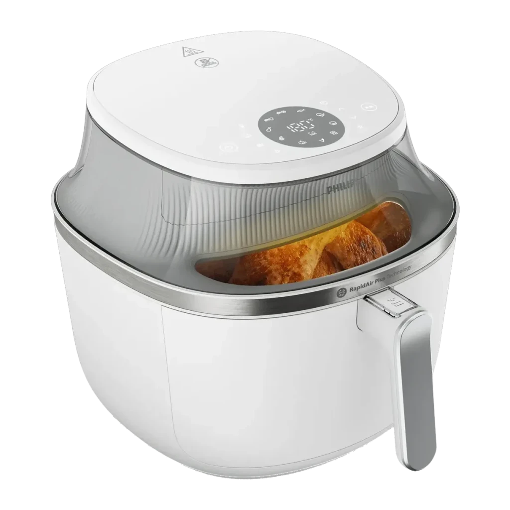 Freidora de aire Philips 3000 Series NA341/10 de 7,2L y 2000W con 16 programas de cocción en color blanco