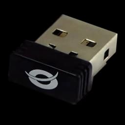 Rato sem fios Conceptronic Regas TW5 Preto, recetor USB: nano adaptador sem fios com logótipo Conceptronic em vista
