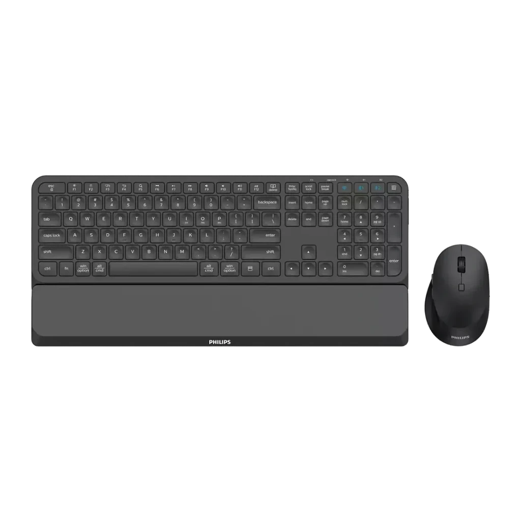 Combo Teclado y Ratón Philips Negro Inalámbrico Bluetooth SPT6607B/16