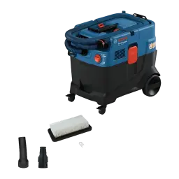 Aspirateur industriel sec/humide Bosch GAS 400 A Professional Bleu Sans Fil 1200W, vue principale: aspirateur à roulettes