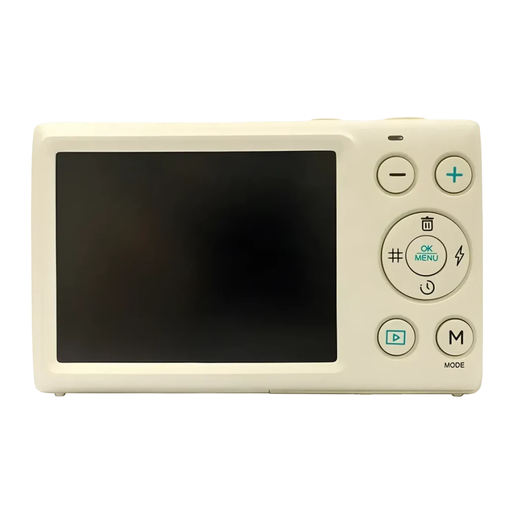Appareil Photo Numérique Yashica DigiMate 100 Blanc CMOS 4K Ultra HD 30fps 64MP, vue arrière: écran LCD et boutons