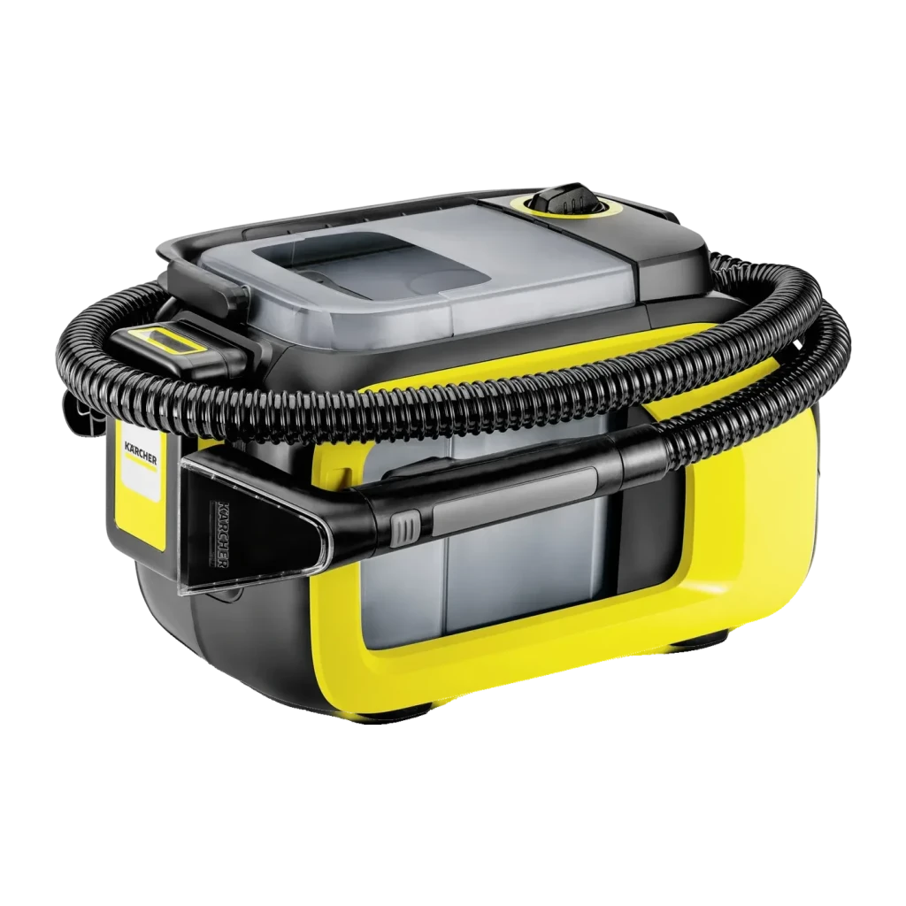 Aspiradora en húmedo y seco Kärcher SE 3-18 Compact Battery Set Sin cable 184W 12min, vista en perspectiva: depósito