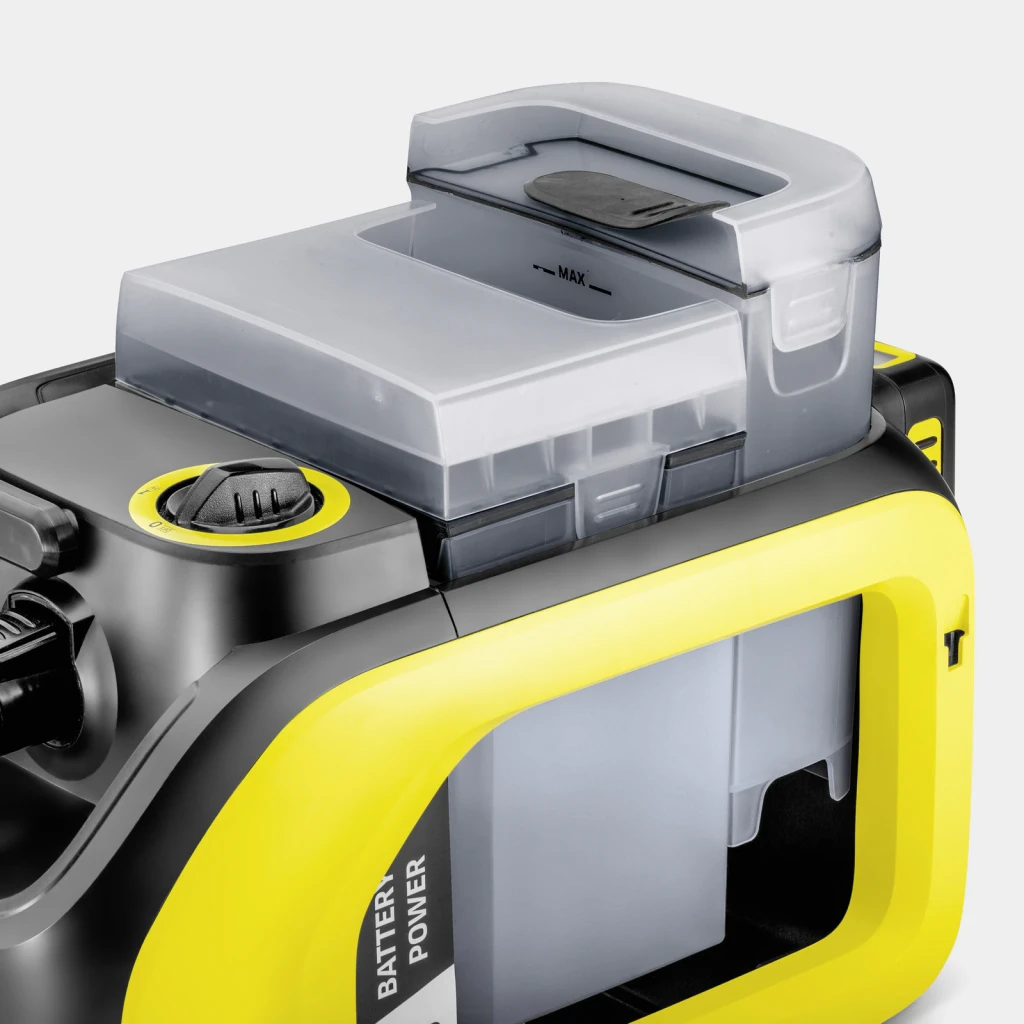 Aspiradora en húmedo y seco Kärcher SE 3-18 Compact Battery Set Sin cable 184W 12min, detalle superior: depósito