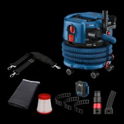 Aspiradora Bosch GAS MC Azul Sin Cable 170mbar 18V-12, accesorios: aspiradora con manguera enrollada, filtro HEPA, bolsa