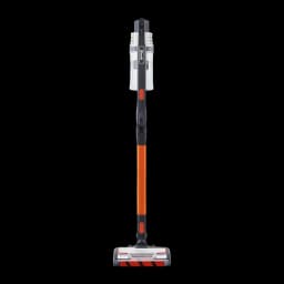 Aspiradora Escoba Shark IZ201 Naranja Sin Cable 45V Ión de litio 40min, vista frontal: palo naranja, cuerpo gris y cabezal