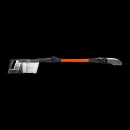 Aspiradora Escoba Shark IZ201 Naranja Sin Cable 45V Ión de litio 40min, lateral: perfil horizontal completo con tubo naranja